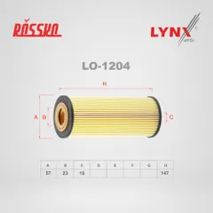 LO-1204 LYNXauto Масляный картриджный фильтр