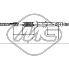 80482 Metalcaucho ТРОС РУЧНИКА 146 SX-LH | зад |