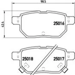 P 83 133 Brembo Колодки тормозные дисковые | зад |