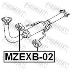 MZEXB-02 Febest Кронштейн крепления глушителя