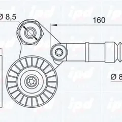 15-3258 IPD Натяжная планка, поликлиновой ремень