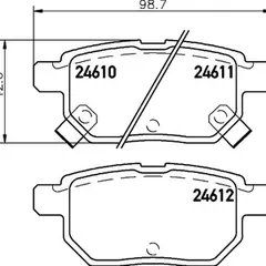 8DB355028661 Hella Колодки тормозные задние дисковые к-кт | зад |