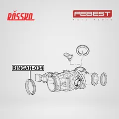 RINGAH-034 Febest Кольцо уплотнительное корпуса дроссельной заслонки | прав/лев |
