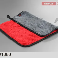 FAU1080 Fenox Салфетка из флиса двусторонняя, 30*40см, серый/красный