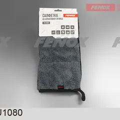 FAU1080 Fenox Салфетка из флиса двусторонняя, 30*40см, серый/красный