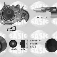 3904005 Sasic Комплект ремня ГРМ + насос водяной