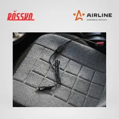 ADHC016 AIRLINE Накидка с подогревом на переднее сиденье 12 В, 35, 45 Вт, 100x50 см, искусственный мех, черная