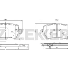 BS-1209 Zekkert Колодки торм. диск. задн. Chery Tiggo 4 19-, Tiggo 8 20-, Exeed TXL 19-, Moskvich 3