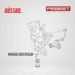 RINGOL-023-PCS10 Febest Кольцо уплотнительное масляного насоса (10 шт. в упаковке) | прав/лев |