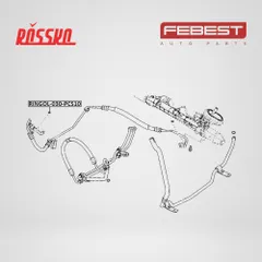 RINGOL-030-PCS10 Febest Кольцо уплотнительное трубки г.у.р. комплект (10 шт. в упаковке) | прав/лев |