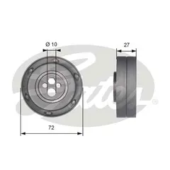 T41216 Gates Ролик натяжной ремня ГРМ