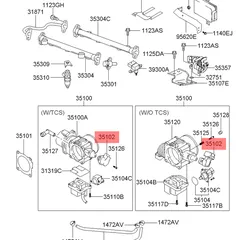 3510239000 Hyundai/Kia Датчик положения дроссельной заслонки