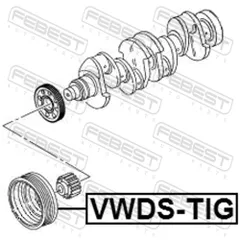 VWDS-TIG Febest Шкив коленвала