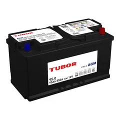 4610082700116 TUBOR Аккумулятор свинцово-кислотный AGM, 95 Ач с током холодной прокрутки 850 А, 353 х 175 х 190 мм, обратная полярность