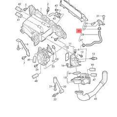 04L 145 049 L VAG Напорный шланг с датчиком дав- ления наддува и кронштейном