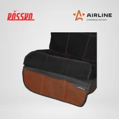AO-CS-03 AIRLINE Накидка защ. под детское автокресло (108*46 см) со спинкой, с карманом, полиэстер, черн.