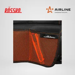 AO-CS-03 AIRLINE Накидка защ. под детское автокресло (108*46 см) со спинкой, с карманом, полиэстер, черн.