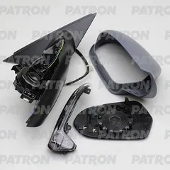 PMG0234M02 PATRON Зеркало наружное в сборе прав электр с подогр, грунт, асфер, указ поворота AUDI: A6, S6, RS6 C7 2011-