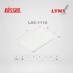LAC-1116 LYNXauto Салонный фильтр