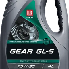 2240009 Лукойл 75W-90 GEAR, API GL-5, 4л, (полусинт.транс.масло)