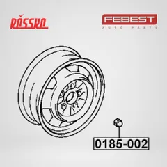 0185-002 Febest Гайка колесная m12x1.5 l16 | прав/лев |