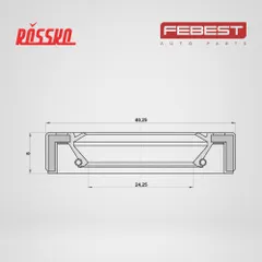 95GAY-26400808R Febest Сальник привода 24.25x40.25x8x8 | прав/лев |
