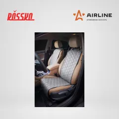ACS-SF-02 AIRLINE Накидки Алькантара , передние (2 шт.), экокожа с перфорацией, серые