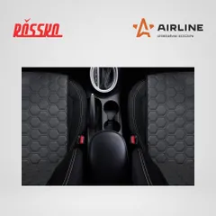 ACS-SF-02 AIRLINE Накидки Алькантара , передние (2 шт.), экокожа с перфорацией, серые