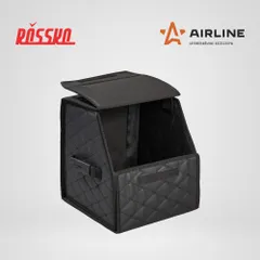 ADSO001 AIRLINE Органайзер-саквояж в багажник, 30x30x35 см, стёганный ромб, цвет черный