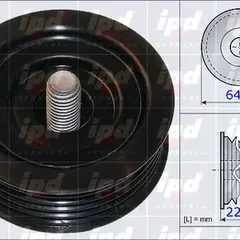 15-3871 IPD Паразитный / ведущий ролик, поликлиновой ремень