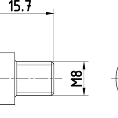 TPM0003 Textar Болт крепеления тормозного диска M8x1,25, Длина15,7 внутренний шестигранник (2 в уп.)