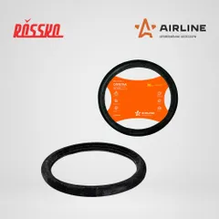 AWC-SF-09M AIRLINE Оплетка на руль, искусственный мех, черная, 38 см / M