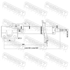 35110-001FR Febest Амортизатор gas.twin tube | перед прав |