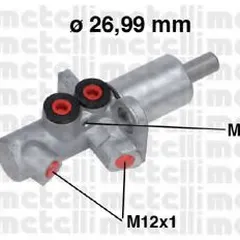 05-0733 Metelli Главный тормозной цилиндр