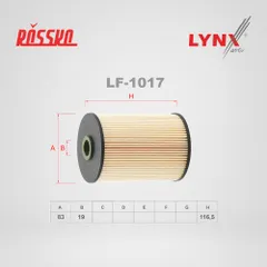 LF-1017 LYNXauto Фильтр топливный картридж