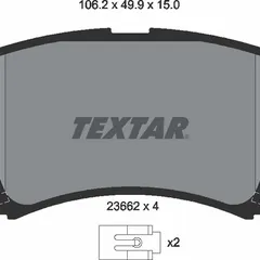 2366201 Textar Колодки тормозные дисковые | перед |