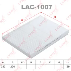 LAC-1007 LYNXauto Салонный фильтр стандартного типа