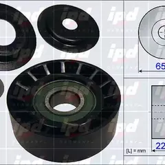 15-3895 IPD Паразитный / ведущий ролик, поликлиновой ремень