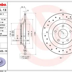 08.C425.1X Brembo Диск тормозной Xtra, задний