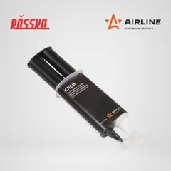 ADGC005 AIRLINE Клей эпоксидный, жидкий двухкомпонентный, шприц, черный/белый, 2*14 г.
