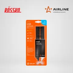 ADGC005 AIRLINE Клей эпоксидный, жидкий двухкомпонентный, шприц, черный/белый, 2*14 г.