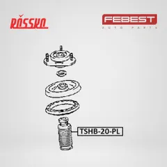 TSHB-20-PL Febest Пыльник амортизатора с отбойником универсальный PVC d20, передний правый, левый