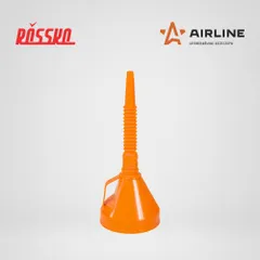 APF-07 AIRLINE Воронка пластмассовая D-135 мм, гибкий носик 350 мм, латунная сетка, в пакете с навершием AIRL