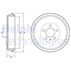 BF564 Delphi Brake Drum