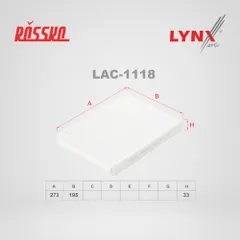 LAC-1118 LYNXauto Фильтр салона стандартный