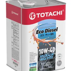 E1306 Totachi Масло моторное полусинтетическое 10W-40 Eco Diesel CK-4, CJ-4, SN 6 л