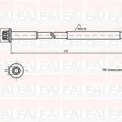 B292 FAI Комплект болтов головки цилидра