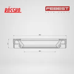 95LEY-50650808C Febest Сальник коробки скоростей 48.4x65.2x8.1x8.1, правый, левый