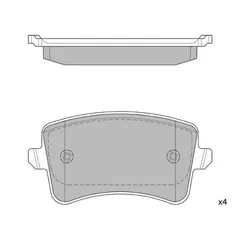 GP2146 HAGEN Колодки тормозные AUDI A4/A5/Q5 1.8-3.2 07- задние