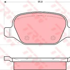 GDB1520 TRW Колодки тормозные дисковые | зад |